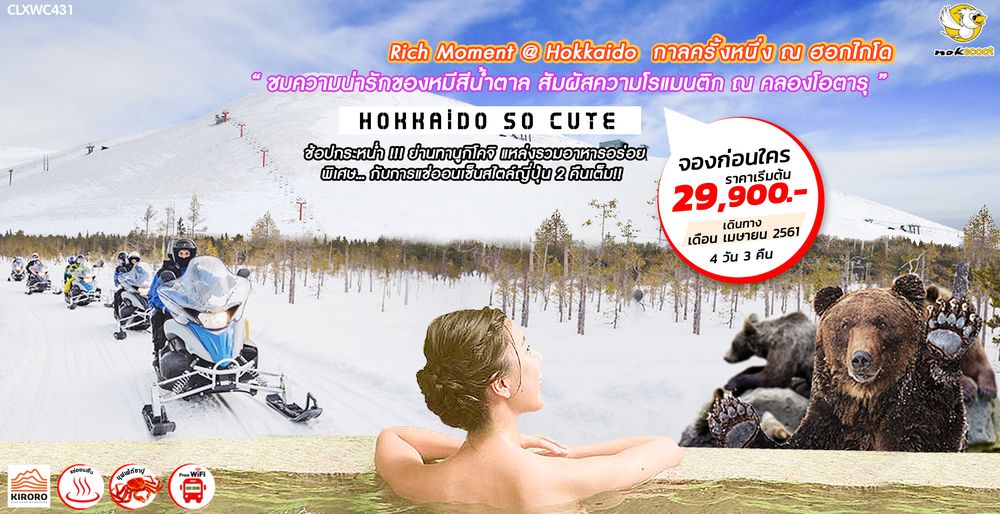 ทัวร์ญี่ปุ่น HOKKAIDO SO CUTE 4D3N (XW)