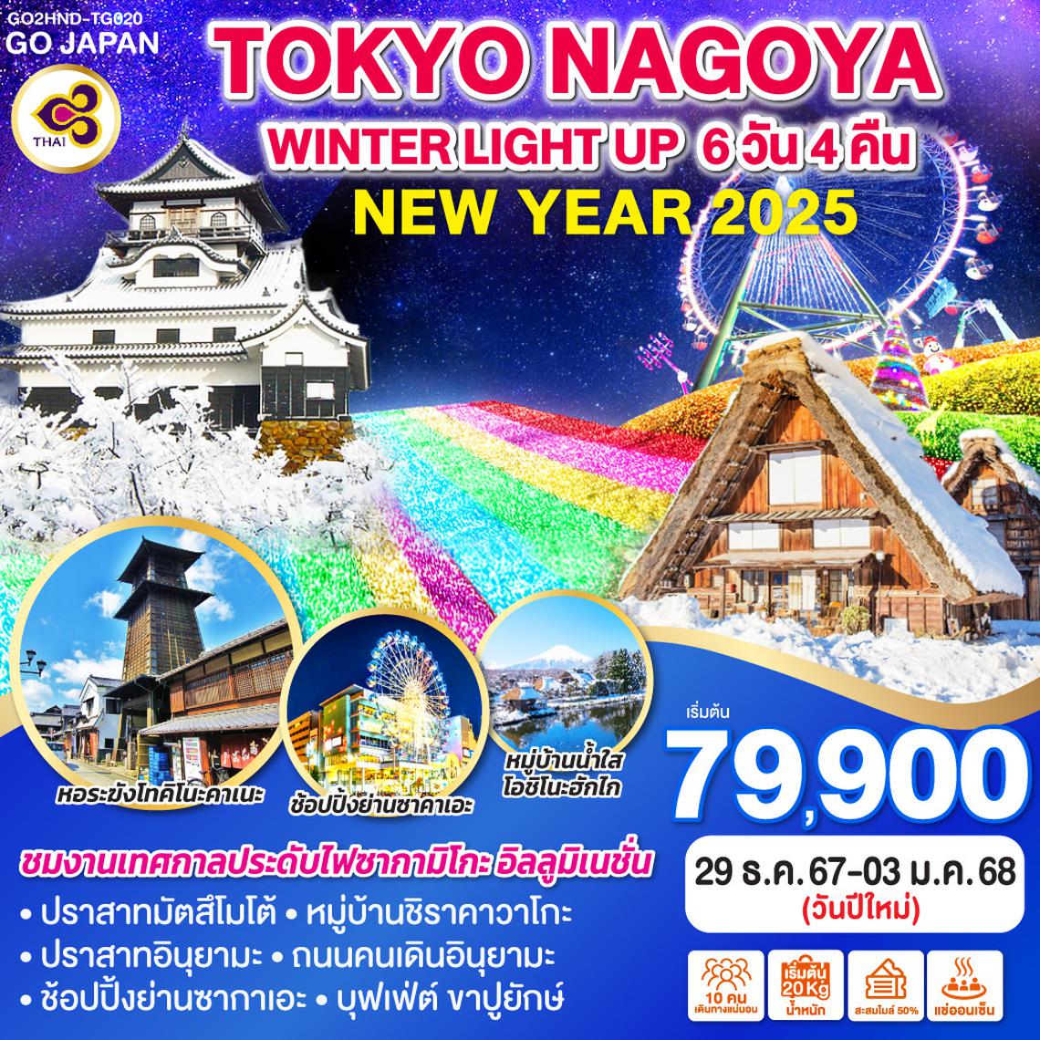 TOKYO NAGOYA WINTER LIGHT UP NEW YEAR 6D 4N โดยสายการบินไทย [TG]