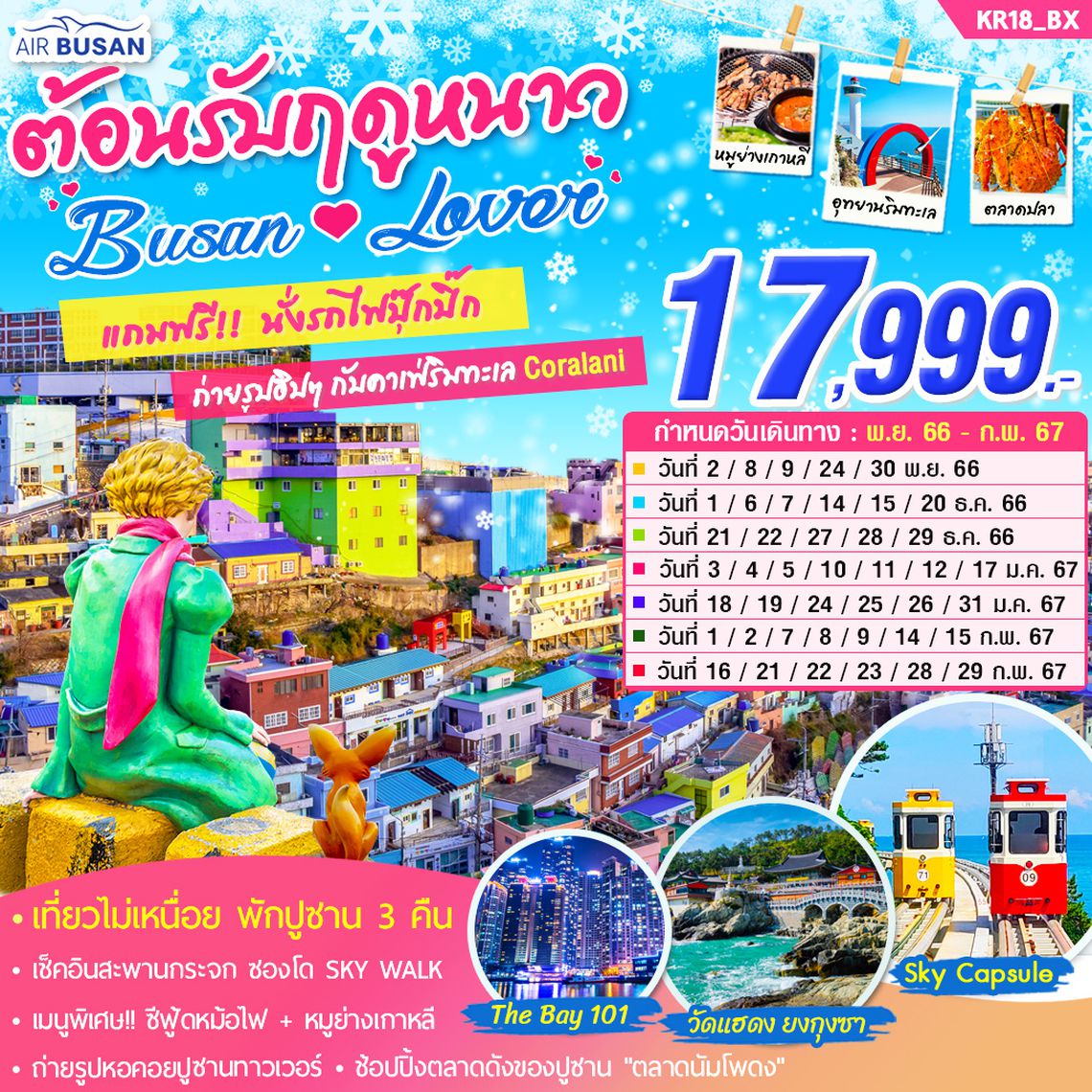 KR18_ทัวร์เกาหลี BUSAN LOVER 5 วัน 3 คืน บิน BX