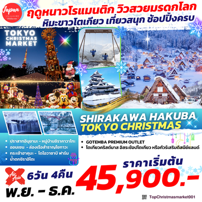 TOPCHISTMASMARKET001 : SHIRAKAWA HAKUBA TOKYO CHRISTMAS 6D4N BY XJ