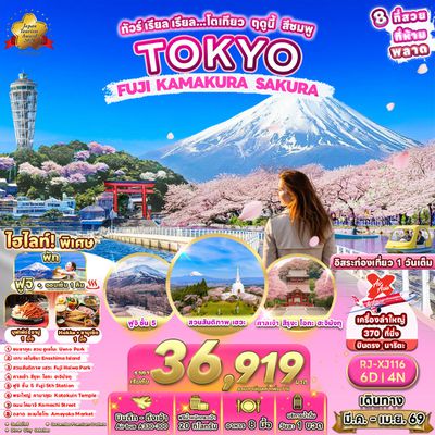 RJ-XJ116 ทัวร์ เรียล เรียล…โตเกียว ฤดูนี้ สีชมพู