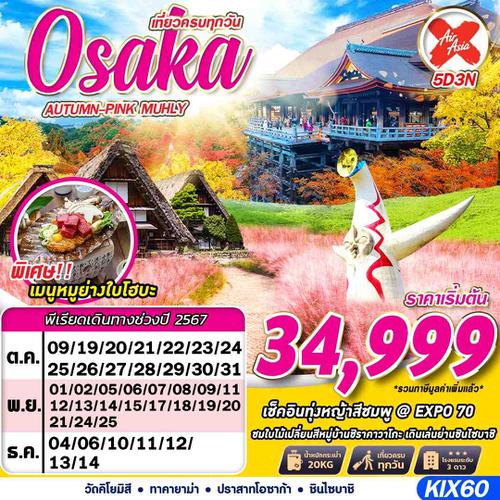 KIX60 XJ DMK OSAKA AUTUMN-PINK MUHLY (เที่ยวเต็ม) OCT-DEC 5D3N