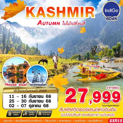 SXR15 KASHMIR AUTUMN ใบไม้เปลี่ยนสี 6D4N BY 6E SEP-OCT 2025
