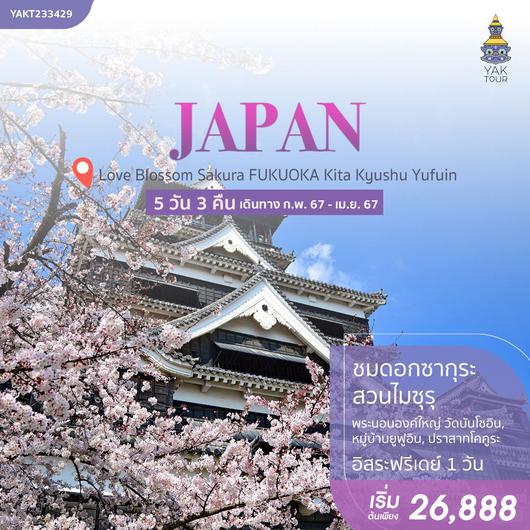 Love Blossom Sakura FUKUOKA  Kita Kyushu Yufuin 5 วัน 3 คืน