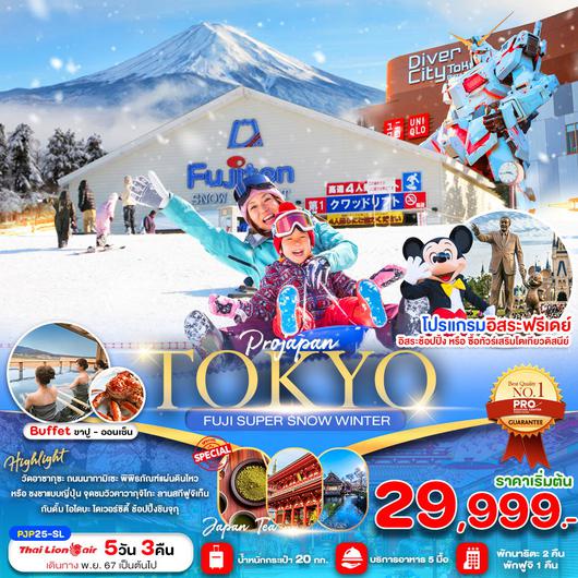 ทัวร์ญี่ปุ่น โตเกียว ฟูจิ หิมะ 5 วัน 3 คืน by Thai Lion Air