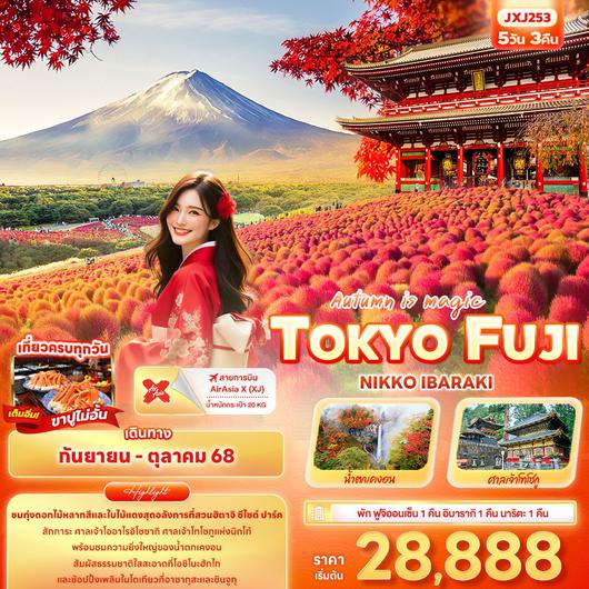 ทัวร์ญี่ปุ่น โตเกียว อิบารากิ นิกโก้ สวนฮิตาจิ ซีไซด์ ปาร์ค 5 วัน 3 คืน by Thai AirAsia X