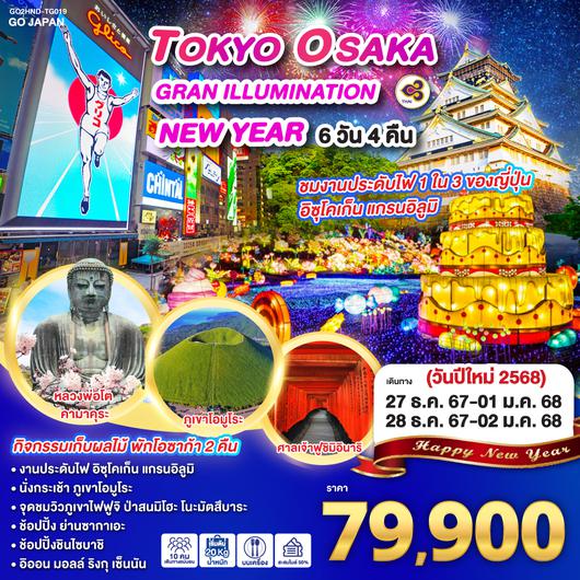 TOKYO OSAKA GRAN ILLUMINATION NEW YEAR 6D 4N โดยสายการบินไทย [TG]