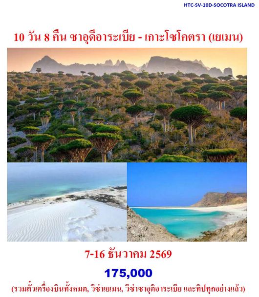 10 วัน 8 คืน ซาอุดีอาระเบีย - เกาะโซโคตรา (เยเมน)