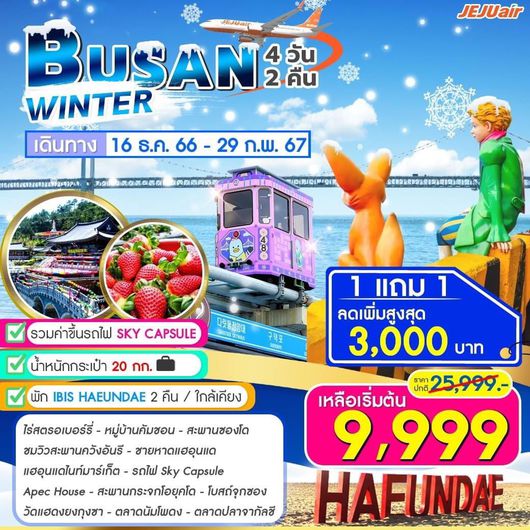 ทัวร์เกาหลี ปูซาน BUSAN WINTER 4D2N