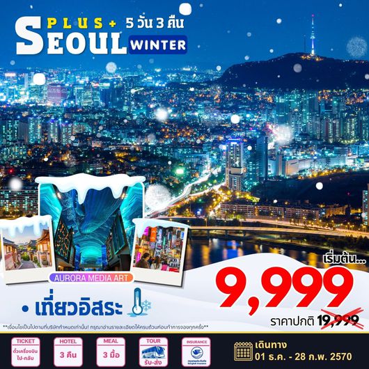 ทัวร์เกาหลี Seoul Plus 5วัน3คืน 