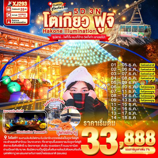 XJ293 TOKYO HAKONE FUJI ILlUMINATION 5D3N BY XJ DEC'25 ซุปตาร์...ไฟก็วิ้ง แมวก็ว๊าว วัดก็เก๋า เราเลยไป!