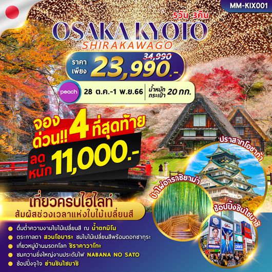 OSAKA KYOTO TAKAYAMA AUTUMN 5D3N