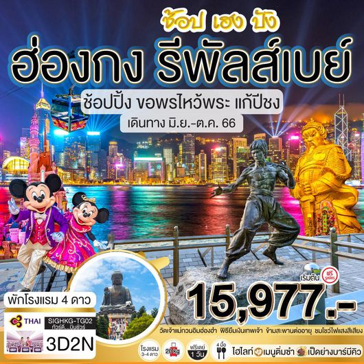 ฮ่องกง รีพัลส์เบย์ ช้อป เฮง ปัง 3D2N by TG
