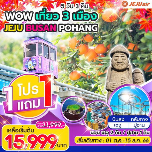 Wow Jeju Busan Pohang Autumn 5D3N by 7C