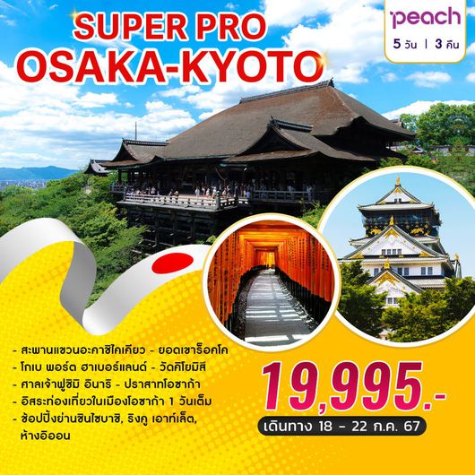 OSAKA-KYOTO 5วัน 3คืน by peach air