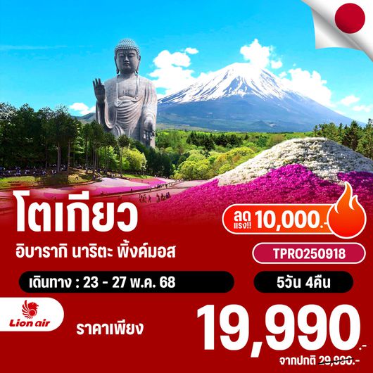 โปรไฟไหม้ ญี่ปุ่น โตเกียว ฟูจิ แช่ออนเซน ชมดอกพิ้งมอส ลดแรง!! 10,000.-