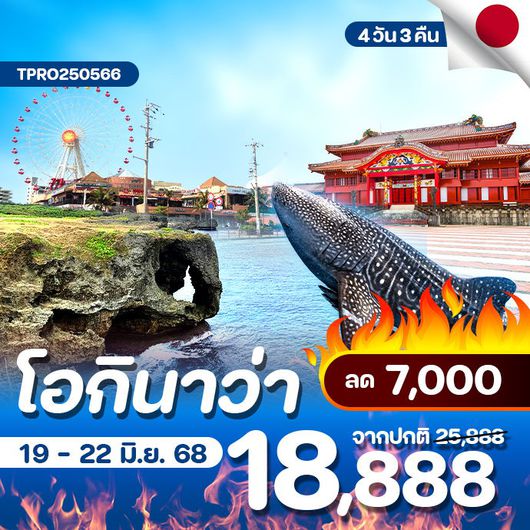 โปรไฟไหม้ ญี่ปุ่น โอกินาว่า พิพิธภัณฑ์สัตว์น้ำชุราอูมิ ลด 7,000.-