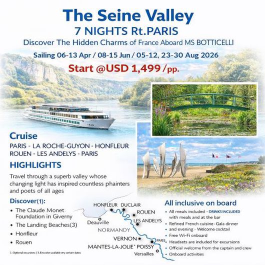 ล่องเรือแม่น้ำแซน ประเทศฝรั่งเศส ชมวิวริมแม่น้ำแซนผ่านเมืองงามระดับโลก