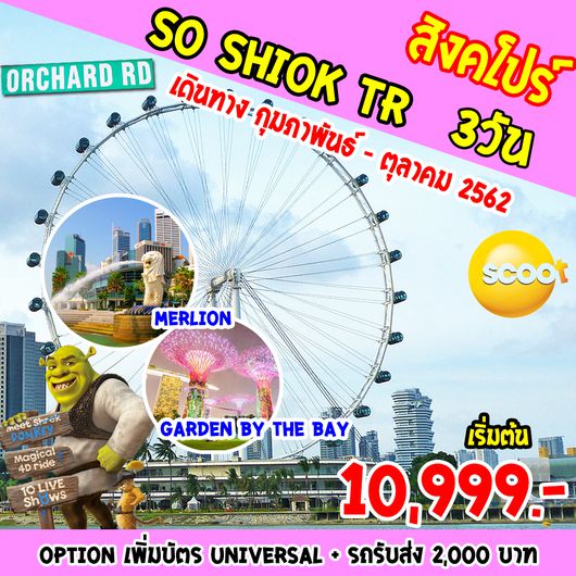 ทัวร์สิงคโปร์ Superb Singapore So Shiok 3Days (TR)