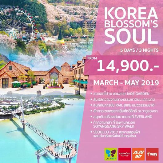 ทัวร์เกาหลี Blossom's Soul 5วัน 3คืน