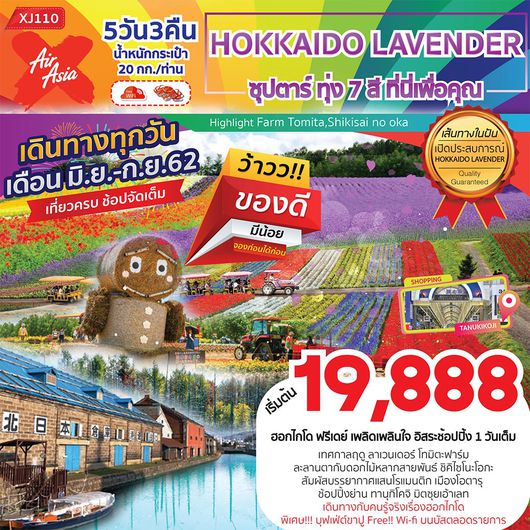 ทัวร์ญี่ปุ่น ซุปตาร์ ทุ่ง 7 สี ที่นี่เพื่อคุณ 5D3N