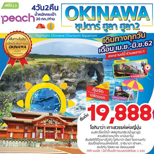 ทัวร์ญี่ปุ่น ซุปตาร์ ฮูลา ฮูล่า 2 OKINAWA 4D2N