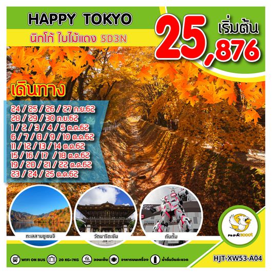 HJT-XW53-A04 HAPPY TOKYO นิกโก้ ใบไม้แดง