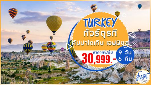ทัวร์ตุรกี คัปปาโดเกีย เอฟฟิซุส เกอเรเม 9 วัน 6 คืน พักโรงแรมสไตล์ถ้ำ 2 คืน (EK)