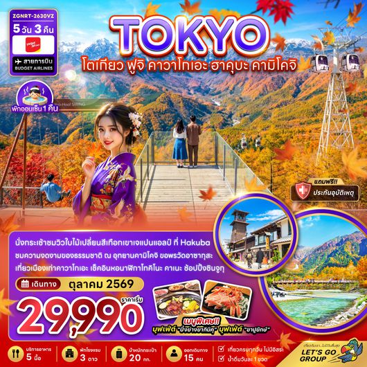 ZGNRT-2630VZ โตเกียว ฟูจิ คาวาโกเอะ ฮาคุบะ คามิโคจิ (เที่ยวเต็ม)