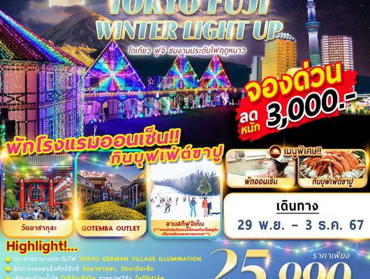 XJ-NRT009-1 TOKYO FUJI WINTER LIGHT UP 5D 3N อิสระช้อปปิ้ง 1 วัน