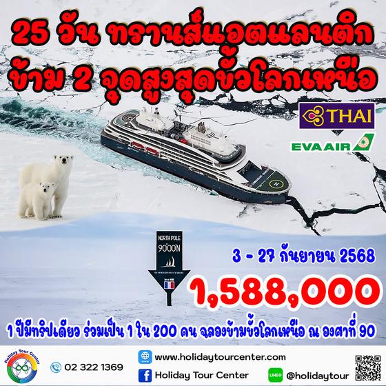 25 วัน ขั้วโลกเหนือ องศาที่ 90 (North Pole)