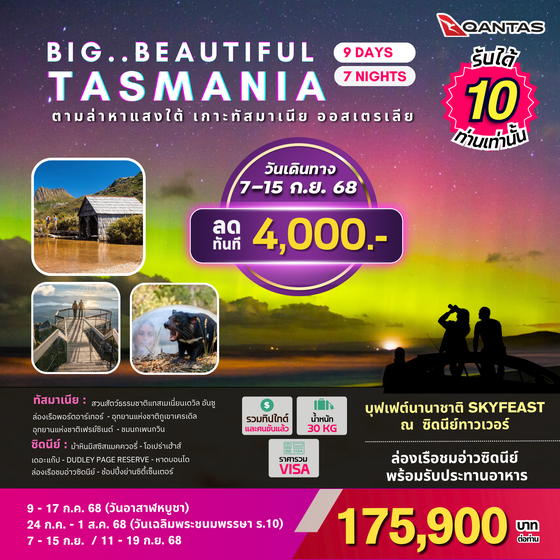 BIG BEAUTIFUL TASMANIA 9D/7N