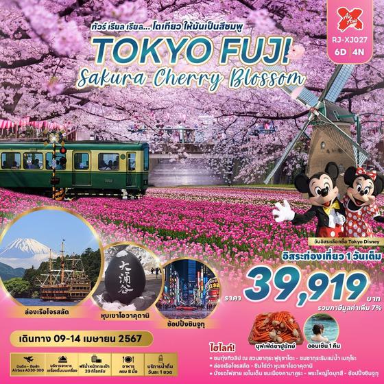 TOKYO FUJI SAKURA CHERRY BLOSSOM...ให้มันเป็นสีชมพู 6 วัน 4 คืน เดินทาง 09-14 เม.ย.67 ราคา 39,919.- Air Asia X (XJ)