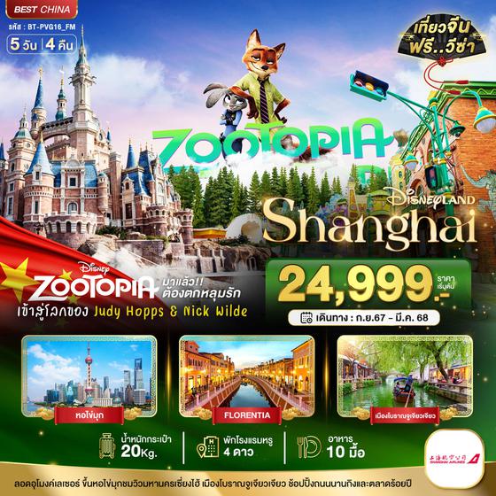 Shanghai เซี่ยงไฮ้ ดิสนีย์แลนด์ 5 วัน 4 คืน เดินทาง ธันวาคม 67 - มีนาคม 68 เริ่มต้น 24,999.- Shanghai Airlines (FM)