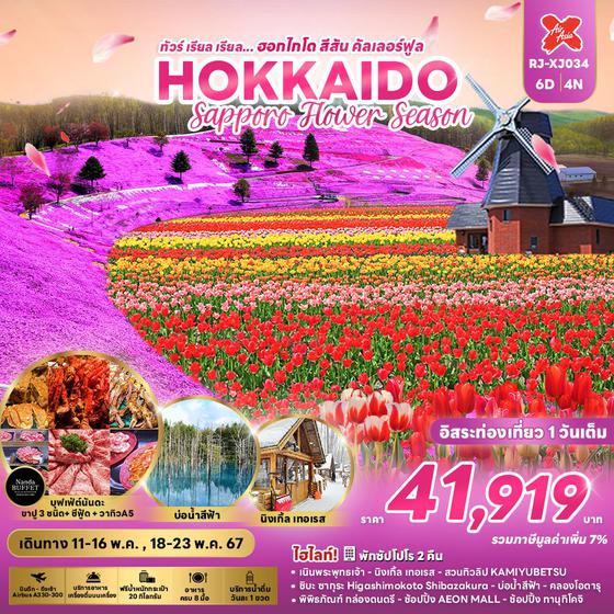 HOKKAIDO ฮอกไกโด 6 วัน 4 คืน เดินทาง พฤษภาคม 67 ราคา 41,919.- Air Asia X (XJ)