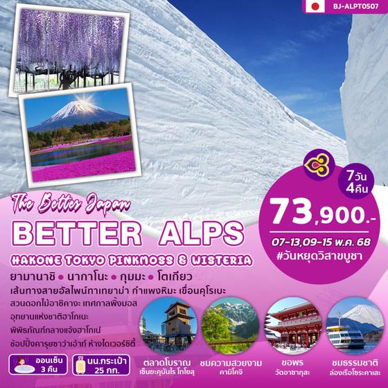 BJ-ALPNT250507 BETTER ALPS HAKONE TOKYO PINKMOSS & WISTERIA