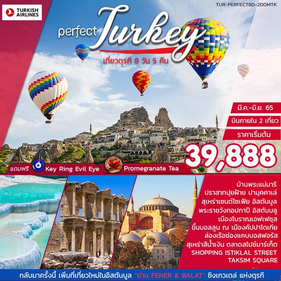 PERFECT TURKEY ตุรกี 8 วัน 5 คืน บินตรง+บินภายใน 2 เที่ยว เมย-กย 65 เริ่ม 39,888 (TK)