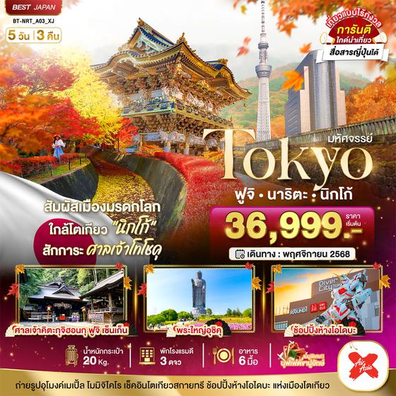 ทัวร์ญี่ปุ่น BT-NRT_A03_XJ มหัศจรรย์...TOKYO ฟูจิ นาริตะ นิกโก้