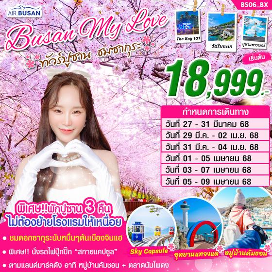 BS06_ทัวร์ปูซาน BUSAN MY LOVE 5 วัน 3 คืน บิน BX