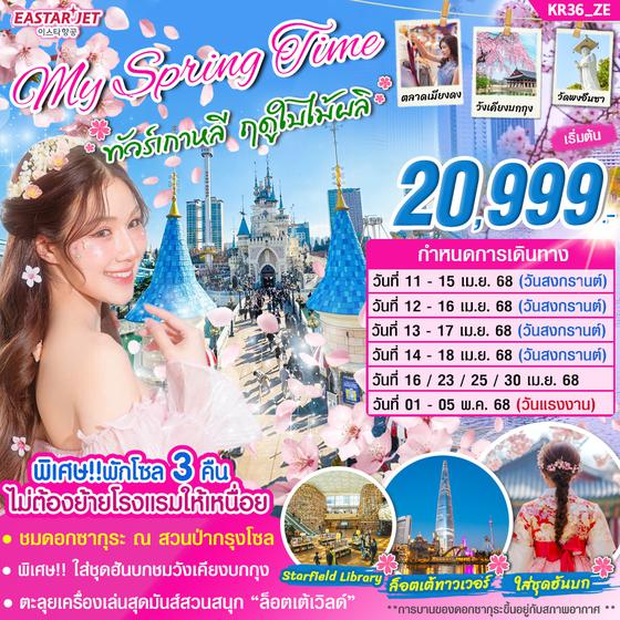 KR36_ทัวร์เกาหลี MY SPRING TIME 5 วัน 3 คืน บิน ZE