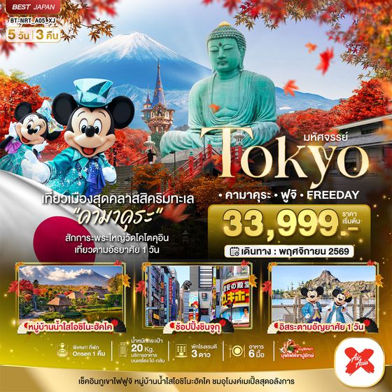 BT-NRT_A05_XJ มหัศจรรย์...TOKYO คามาคุระ ฟูจิ FREE DAY