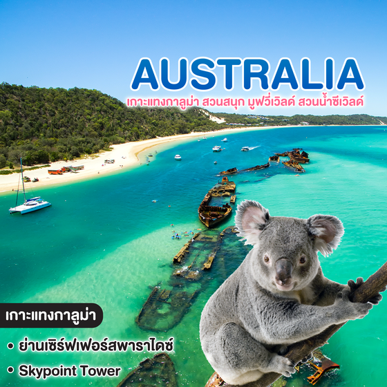 ทัวร์ออสเตรเลีย Australia เกาะแทงกาลูม่า สวนสนุก มูฟวี่เวิลด์ สวนน้ำซีเวิลด์