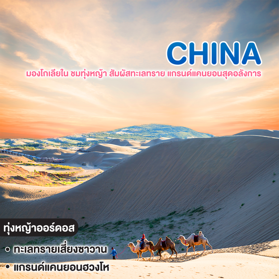 ทัวร์จีน มองโกเลียใน ชมทุ่งหญ้า สัมผัสทะเลทราย แกรนด์แคนยอนสุดอลังการ