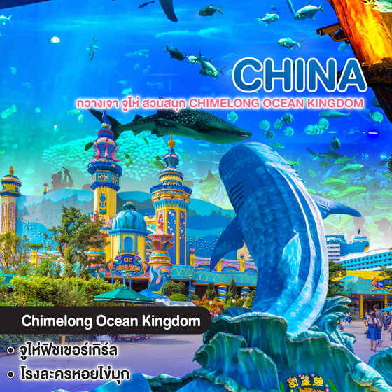 ทัวร์จีน CHINA GUANGZHOU กวางเจา จูไห่ สวนสนุก CHIMELONG OCEAN KINGDOM