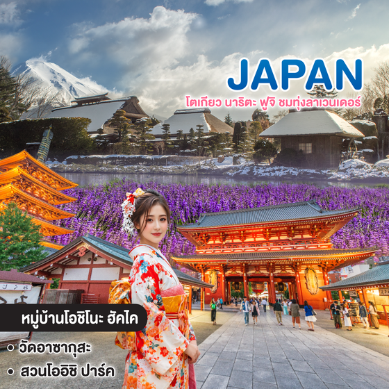 ทัวร์ญี่ปุ่น Tokyo โตเกียว นาริตะ ฟูจิ ชมทุ่งลาเวนเดอร์