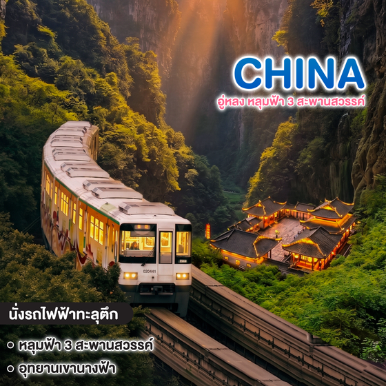 ทัวร์จีน CHONGQING อู่หลง หลุมฟ้า 3 สะพานสวรรค์