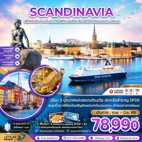 ZGARN-2605TK สแกนดิเนเวีย สวีเดน นอร์เวย์ เดนมาร์ก (พิพิธภัณฑ์เรือรบวาซาร์ ปราสาทมัลเมอ)