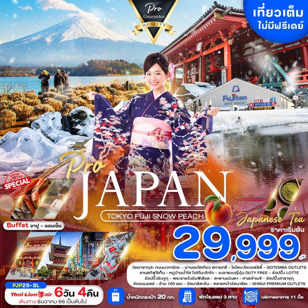  PJP25-SL PRO TOKYO FUJI SNOW PEACH 6D4N เที่ยวเต็ม ไม่มีฟรีเดย์