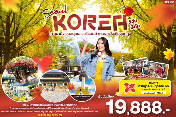 KXJ30 Seoul KOREA เกาะนามิ สวนสนุกเอเวอร์แลนด์ พระราชวังเคียงบกกุง 5 วัน 3 คืน