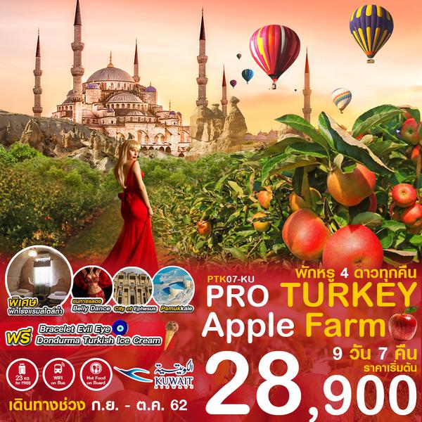 PTK07 ตุรกี สวนแอปเปิ้ล 9 วัน 7 คืน เดือนต.ค. 62 เริ่มต้น 28,900 (KU)